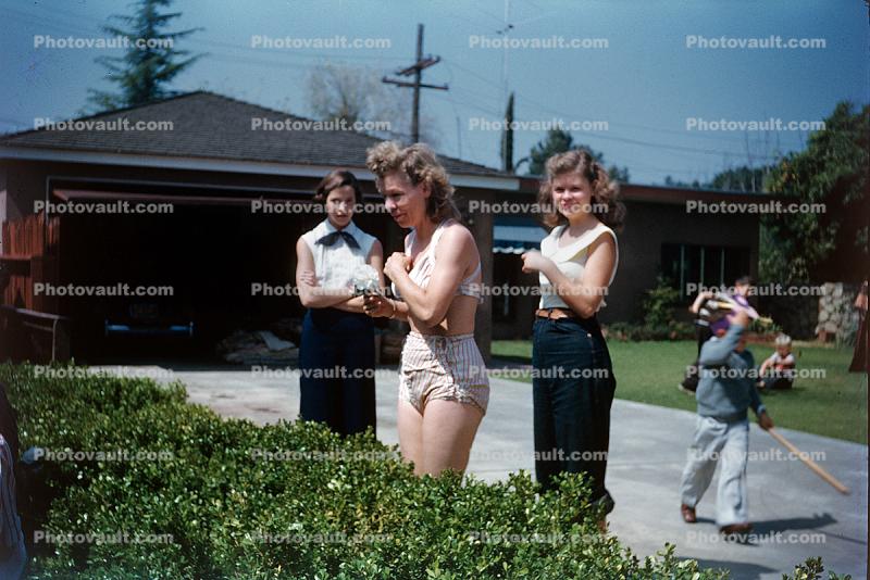 Woman, Sunny, Summertime, Swimsuit, 1950s