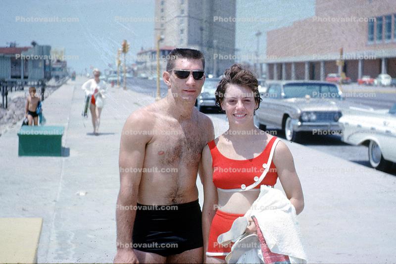 Man, Woman, Sidewalk, 1963, 1960s