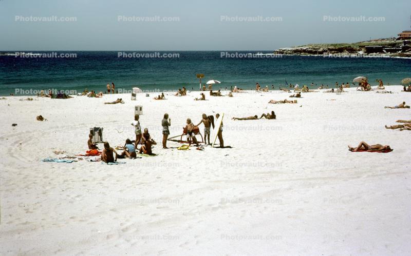 Sydney Beach, Sand, Ocean, Australia, 1972, 1970s