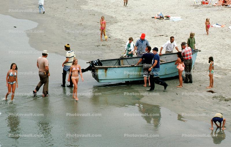 Dorymen, Beach, Sand, Ocean, 1974, 1970s