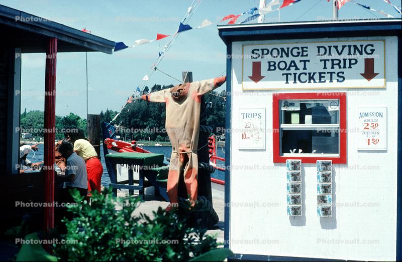 Sponge Diving Boat Trip Tickets, Booth, 1970s