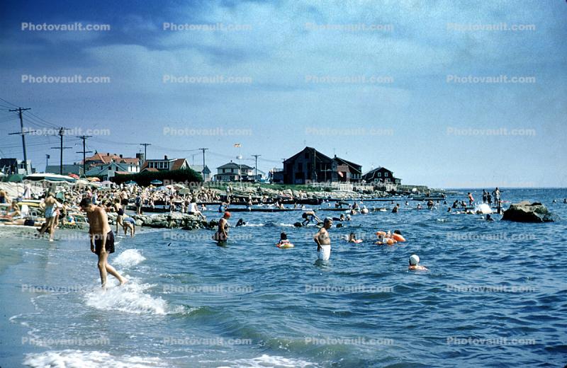 Beach, Sand, Water, Long Island, New York, 1940s
