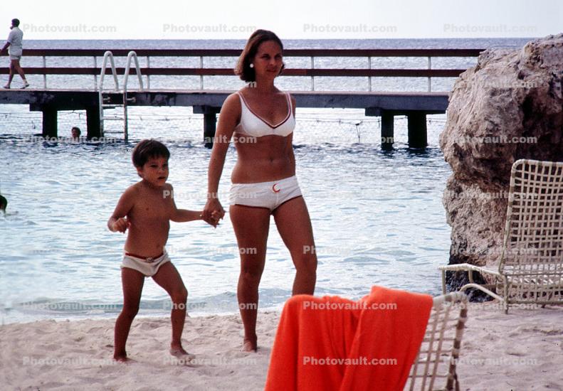 Mother and Son, Curacao, Lesser Antillies, 1960s, Willemstad