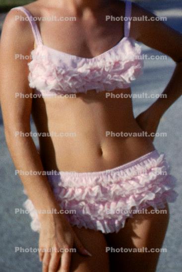 Frilly Lacy Bikini, Bellybutton, Fuzzy Panty, Bikini, 1960s