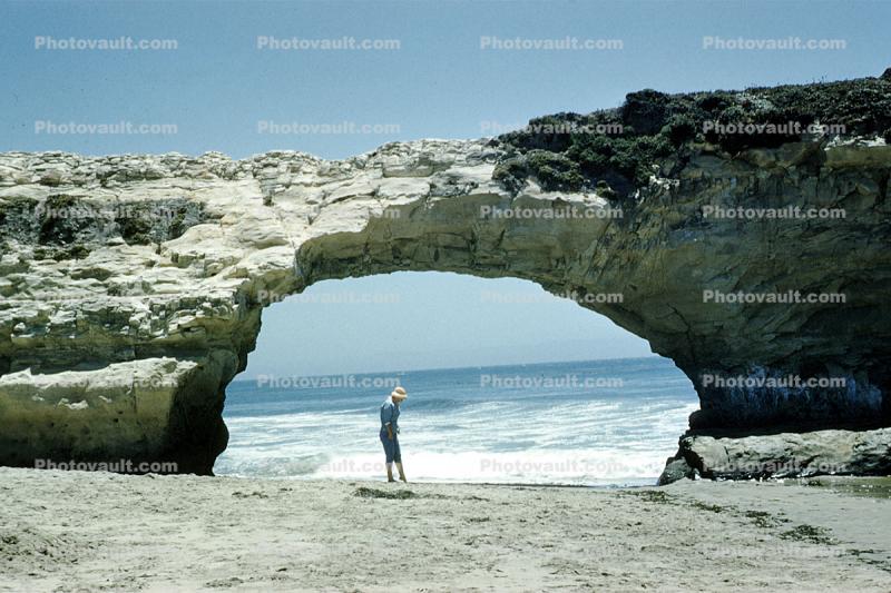 arch, beach, ocean, sand, rock, retro, shoreline, coast, coastal, ocean