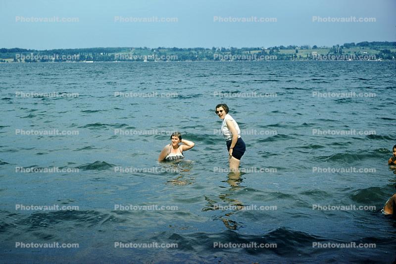 Women Wading in the lake, Water, 1950s