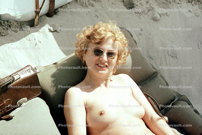 Relaxing in the Sun, Lady, 1950s