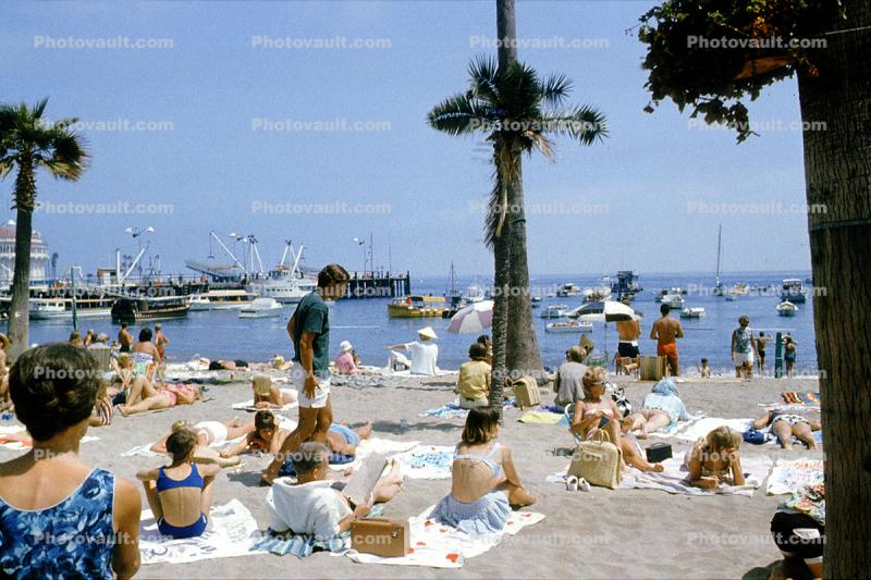 Avalon, Beach, Harbour, Catalina Island, 1950s
