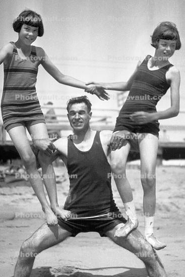 Girl, Smiles, Pose, Man, 1920's