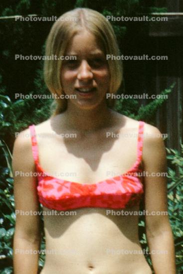 Girl in the Backyard, bikini, 1970s