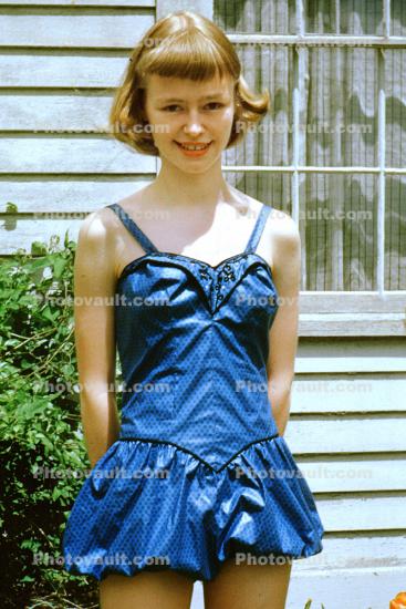 Girl, retro swimsuit, outfit, 1940s