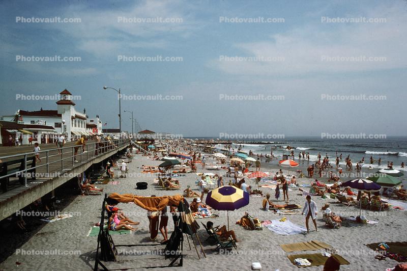 Boardwalk, Beach, Sand, Atlantic, Ocean City Maryland, 1950s