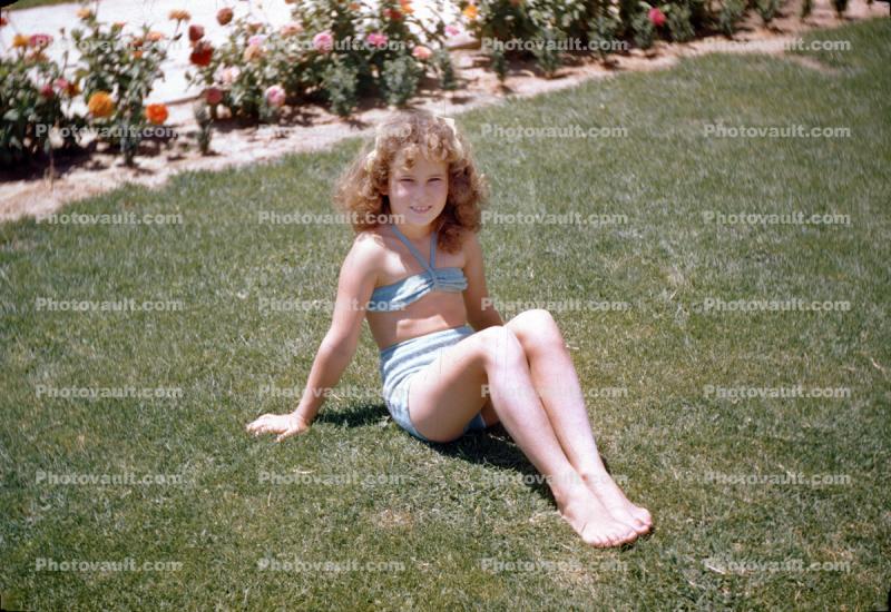 Darleen Sitting in the Sun, Oildale California, 1940s