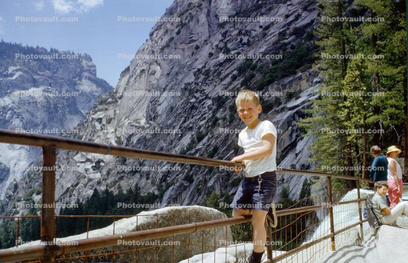 Boy at the Top of Vernal Falls, June 1966, 1960s