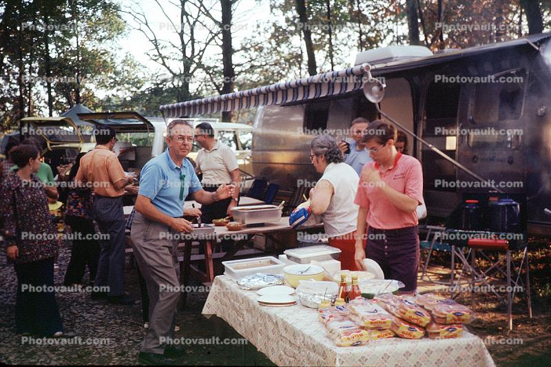 Company Picnic, Trailers, campsite, Muncie, 1960s