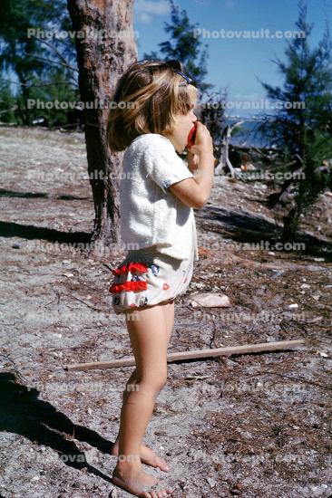 Little Girl Eating an Apple, 1950s