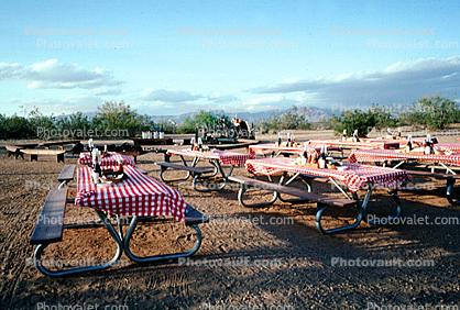 Picnic Tables in the Wind