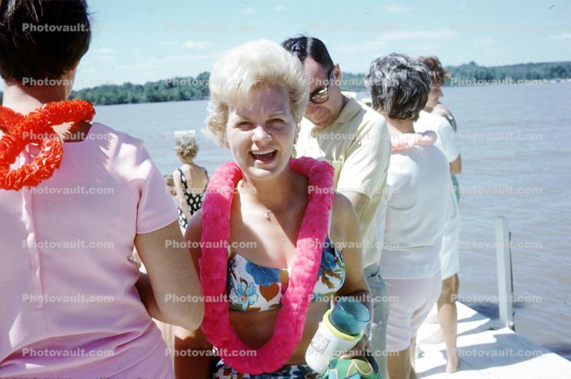 Woman, Leigh, Smiles, Bouffant Hairdo, August 1968, 1960s