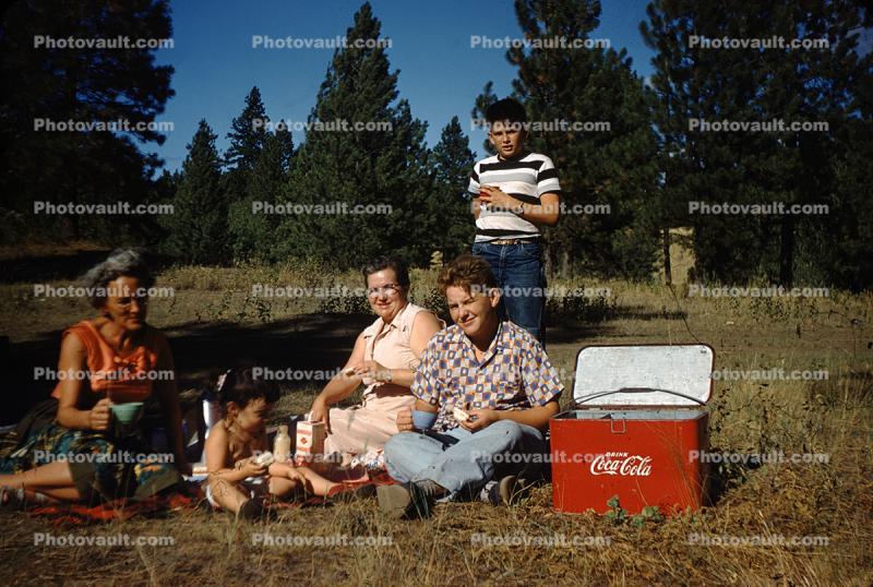 Family, Coca-Cola cooler, 1950s