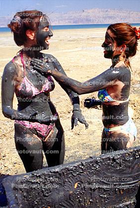 Black Mud, Mud People, Bikini, Women, Sunny