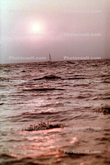 Penobscot Bay, Maine, Water, Waves, Sun