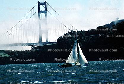 Windy Day on the Bay and the Golden Gate Bridge