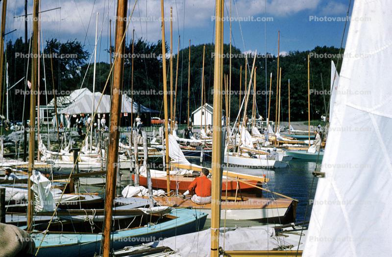 Sailing boat, Habor, docks, mast, Docked Boats