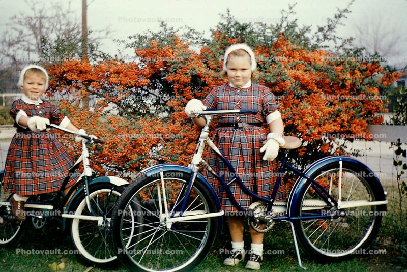 Sisters, Children, Springtime, Easter, 1950s