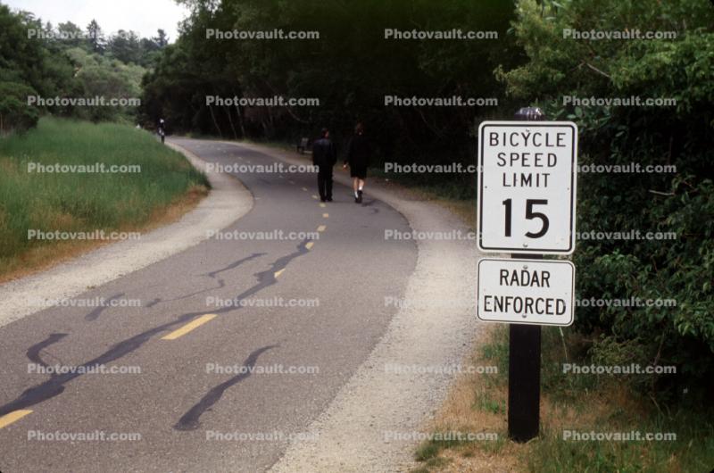 Divided Bike Path, Crystal Springs Reservoir, San Mateo County, California