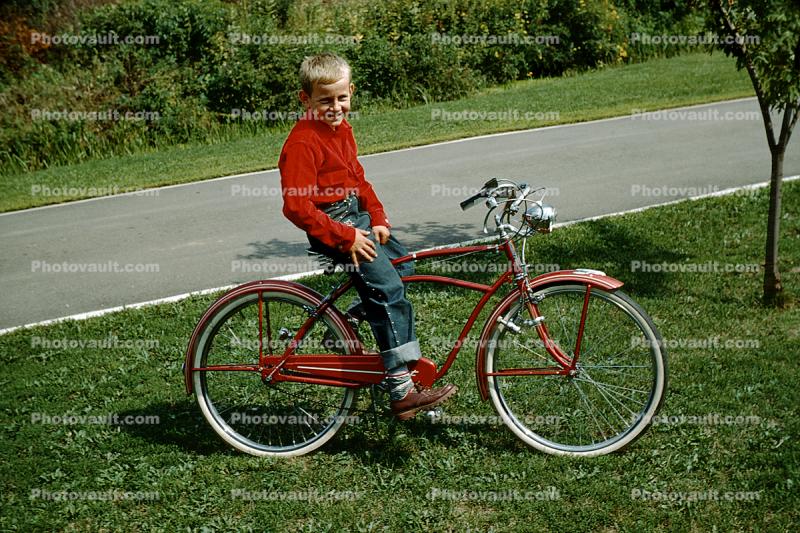 Smiling Boy on his Bike, 1950s