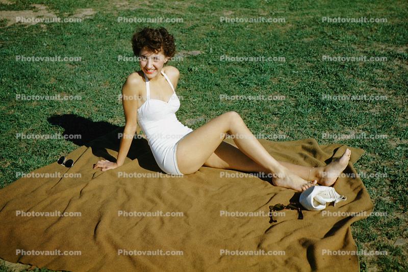 Muscle Beach, Woman, Swimsuit, 1950s