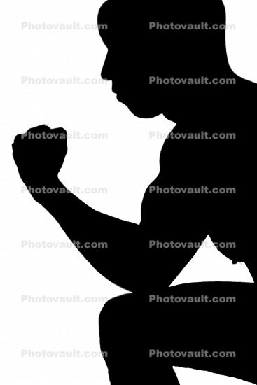 Muscular Guy silhouette, logo, shape