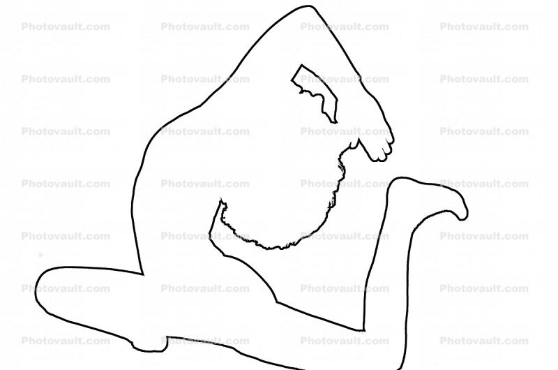 outline, Letter-G, Pretzels-Yoga Studio, line drawing, shape