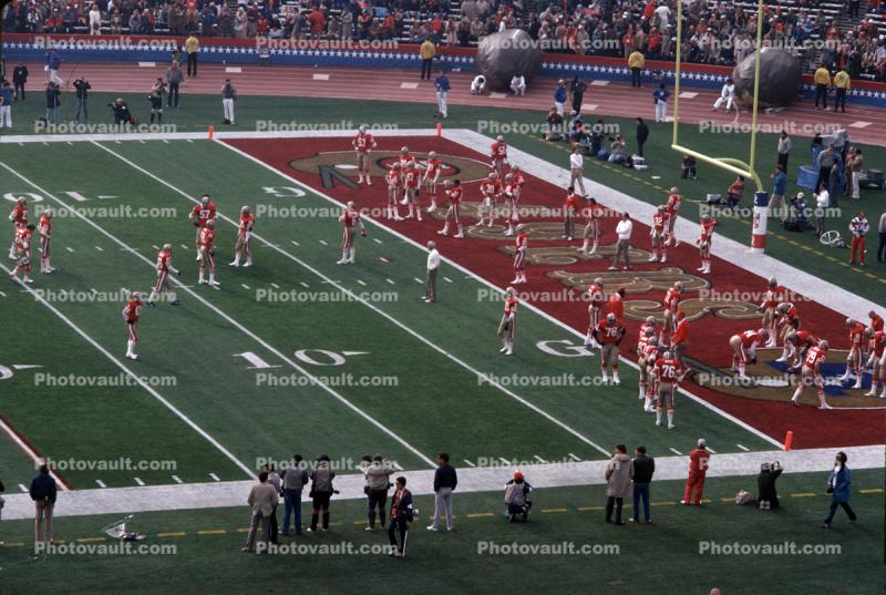 49r End Zone Celebration at Super Bowl XIX, Stanford Stadium, January 1985