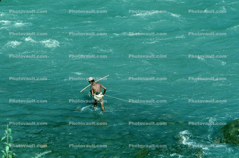 Sun Kosi River, net fisherman, Araniko Highway