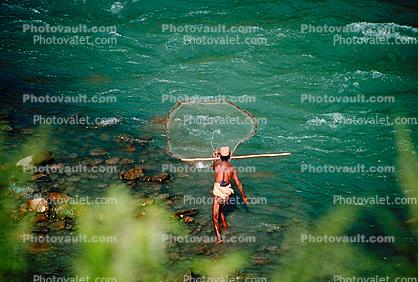 Man, Boy, Net Fishing, River, net fisherman, Araniko Highway
