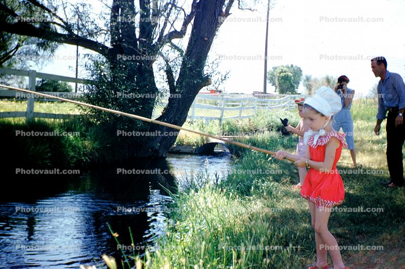 Girl, Fishing, 1950s