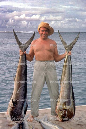 fish catch, man, male, fisherman, 1964, 1960s