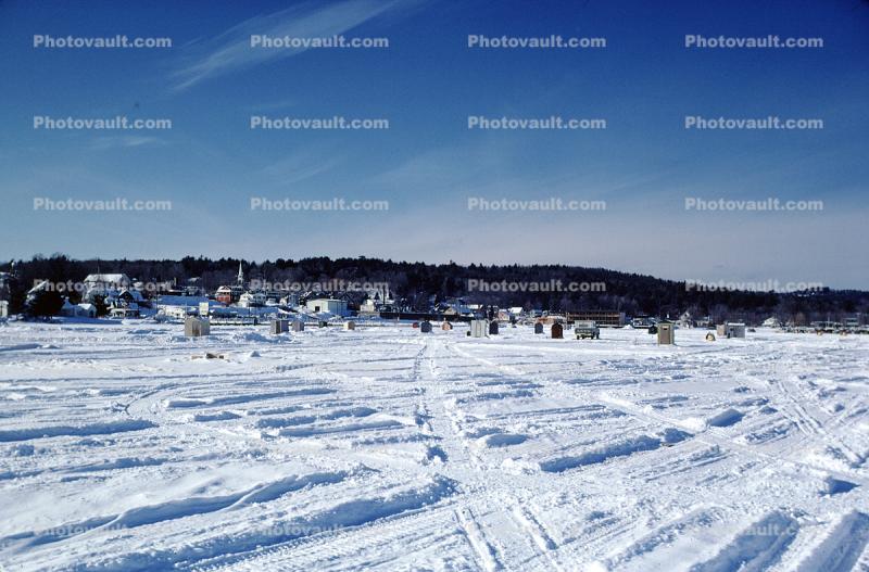 Ice Fishing, snow, cold winter, huts