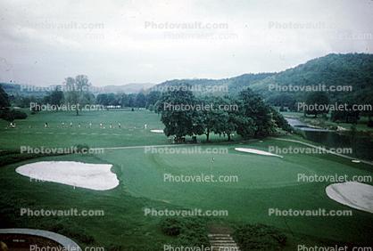 Sand Traps, green, trees, White Sulfer Springs, West Virginia