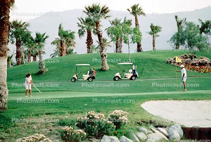 golf carts, sand trap, Palm Springs