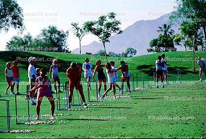 Driving Range, practice, golfers practicing, Palm Springs