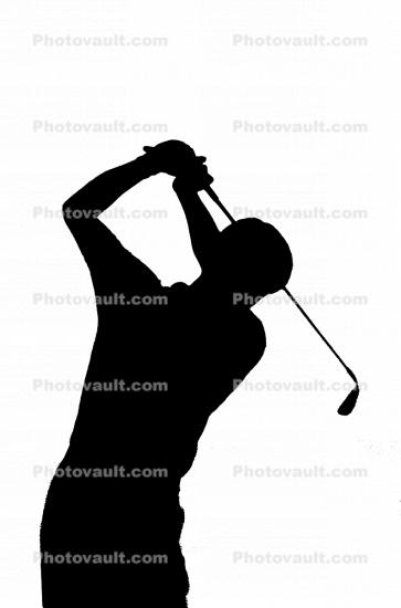 Golfer Silhouette, shape, logo