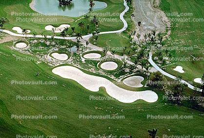 golf course, Miami Beach, Florida, sand traps