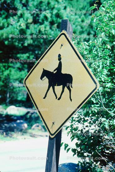 Horse Crossing Sign, Caution, warning