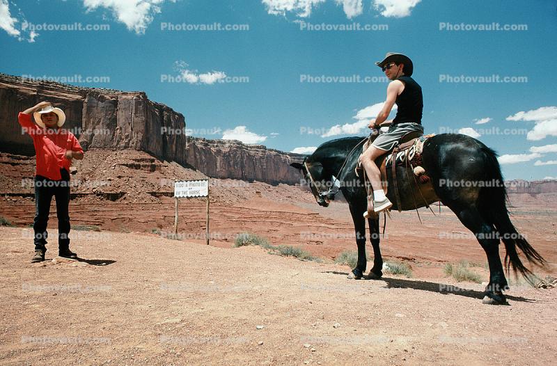 Rider, Cliffs, Monument Valley