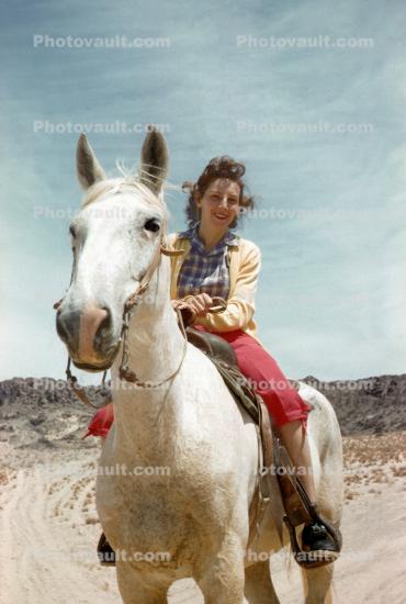 Girl on a Horse, smiles, female