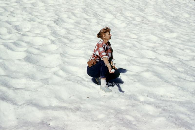 Lucy, Woman with a snowball, Snow, 1950s