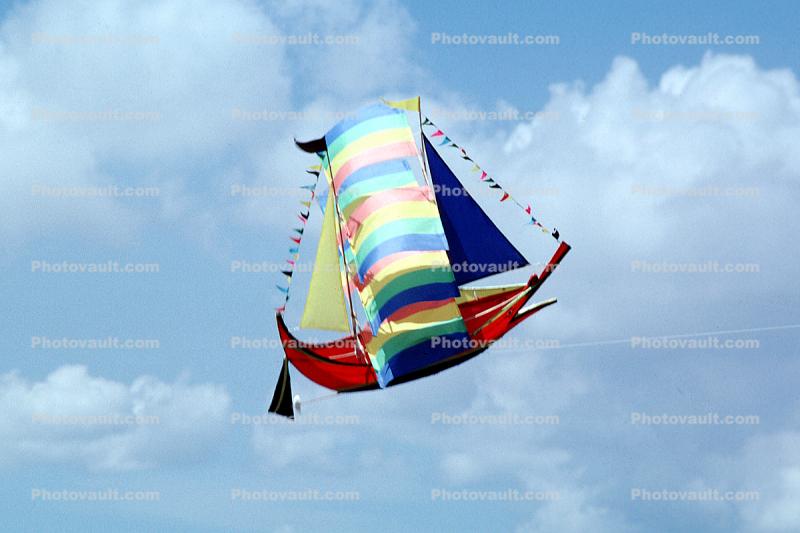 Tall Ship Kite, clouds