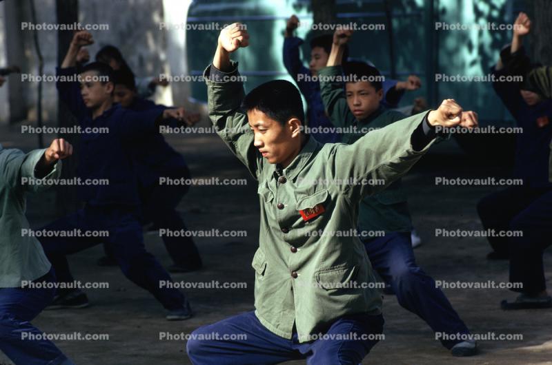 Cinese Man doing Tai Chi, Tai Chi, Movements, gentle physical exercise, Flexibility